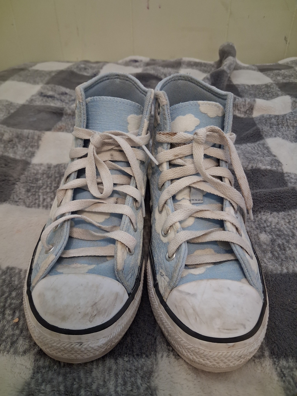 Converse Kids Cloud Print High-Top Sneakers - Light Blue